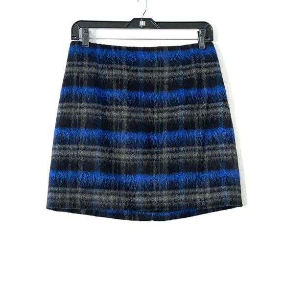 The Kooples Wool Mohair Plaid Mini Skirt - Picture 1 of 6